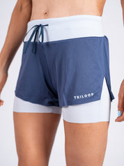 Short Running 2 en 1 LOOPER Femme Made in Italy et Recyclé — TOULON