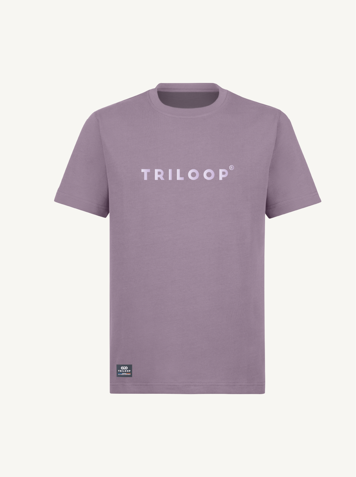 T-shirt coton Crew Looper Unisexe Regular Made in Portugal et Bio - Violet