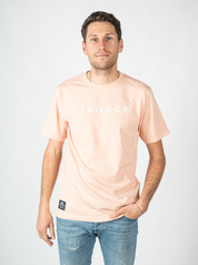 T-shirt coton Crew Looper Unisexe Regular Made in Portugal et Bio - Rose