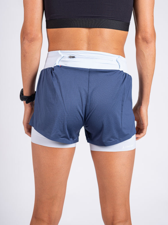 Women's 2-in-1 Running Shorts Made in France and Recycled — TOULON 