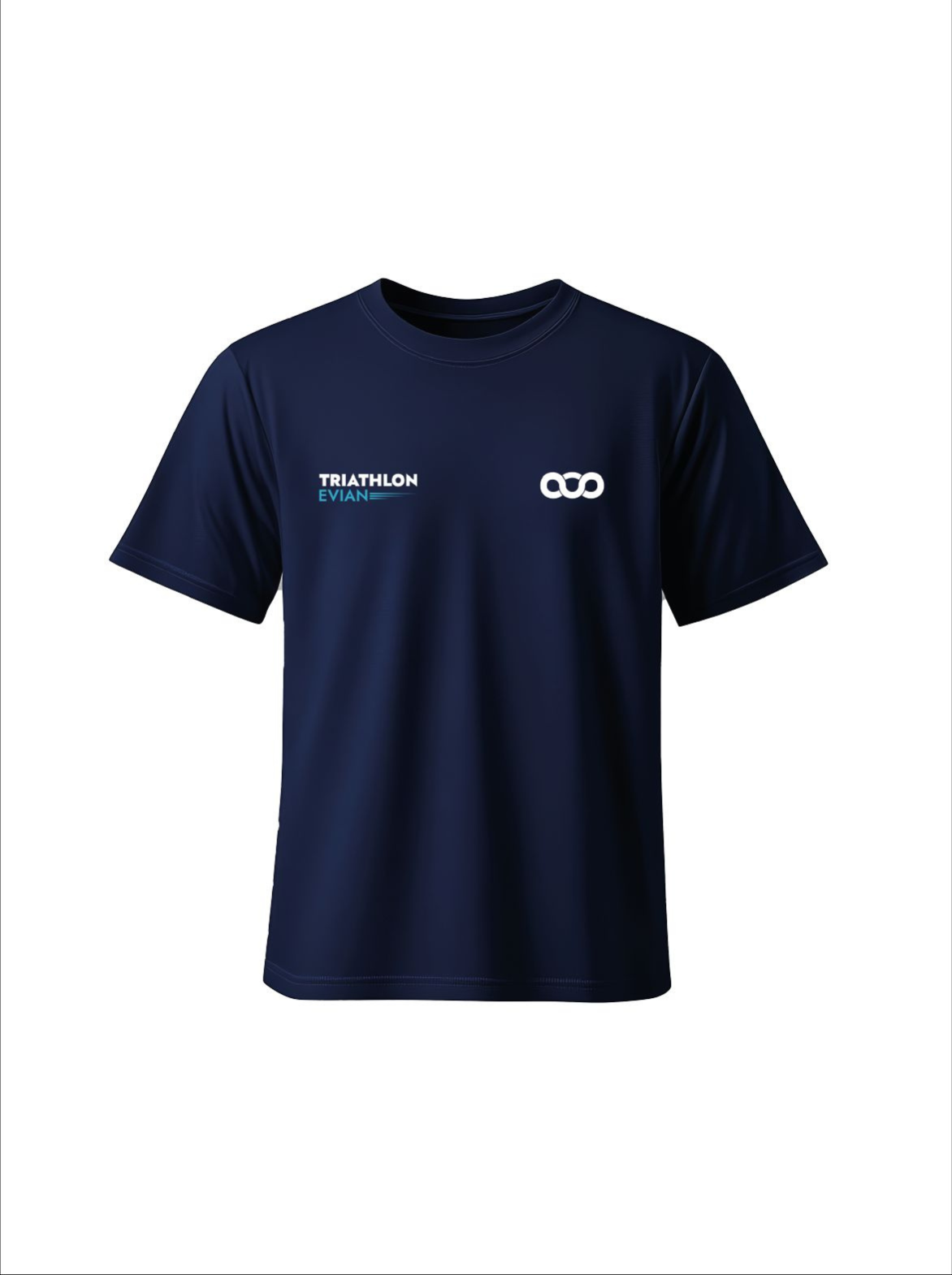 T-shirt Unisexe Triathlon d'Evian x Triloop Made in France Coton Bio - Bleu Marine