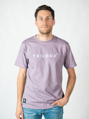 T-shirt coton Crew Looper Unisexe Regular Made in Portugal et Bio - Violet