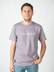 T-shirt coton Crew Looper Unisexe Regular Made in Portugal et Bio - Violet