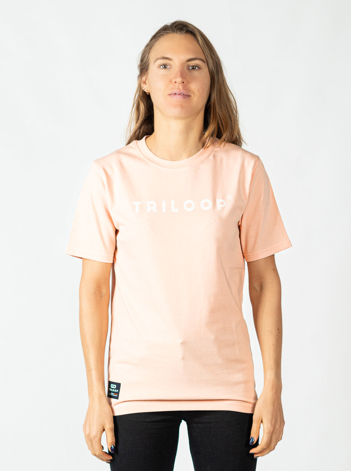 T-shirt coton Crew Looper Unisexe Regular Made in Portugal et Bio - Rose