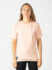 T-shirt coton Crew Looper Unisexe Regular Made in Portugal et Bio - Rose