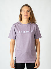 T-shirt coton Crew Looper Unisexe Regular Made in Portugal et Bio - Violet