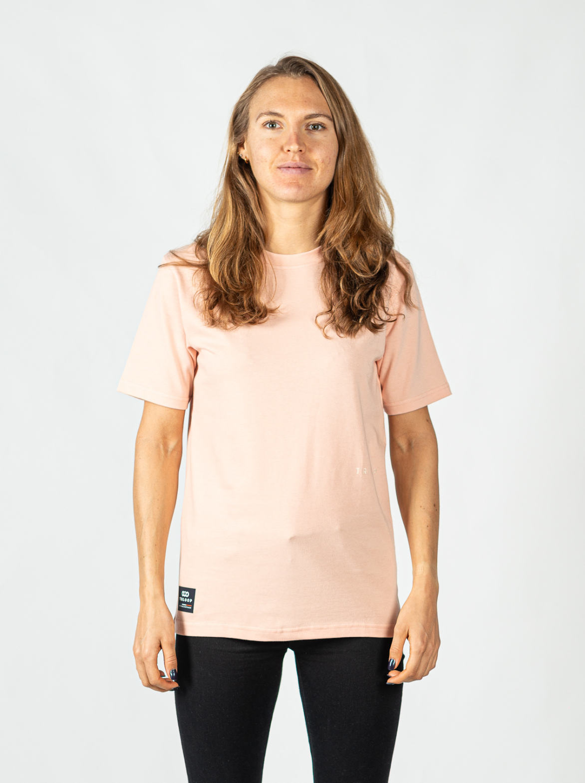 T-shirt coton Looper Unisexe Regular Made in Portugal et Bio - Rose