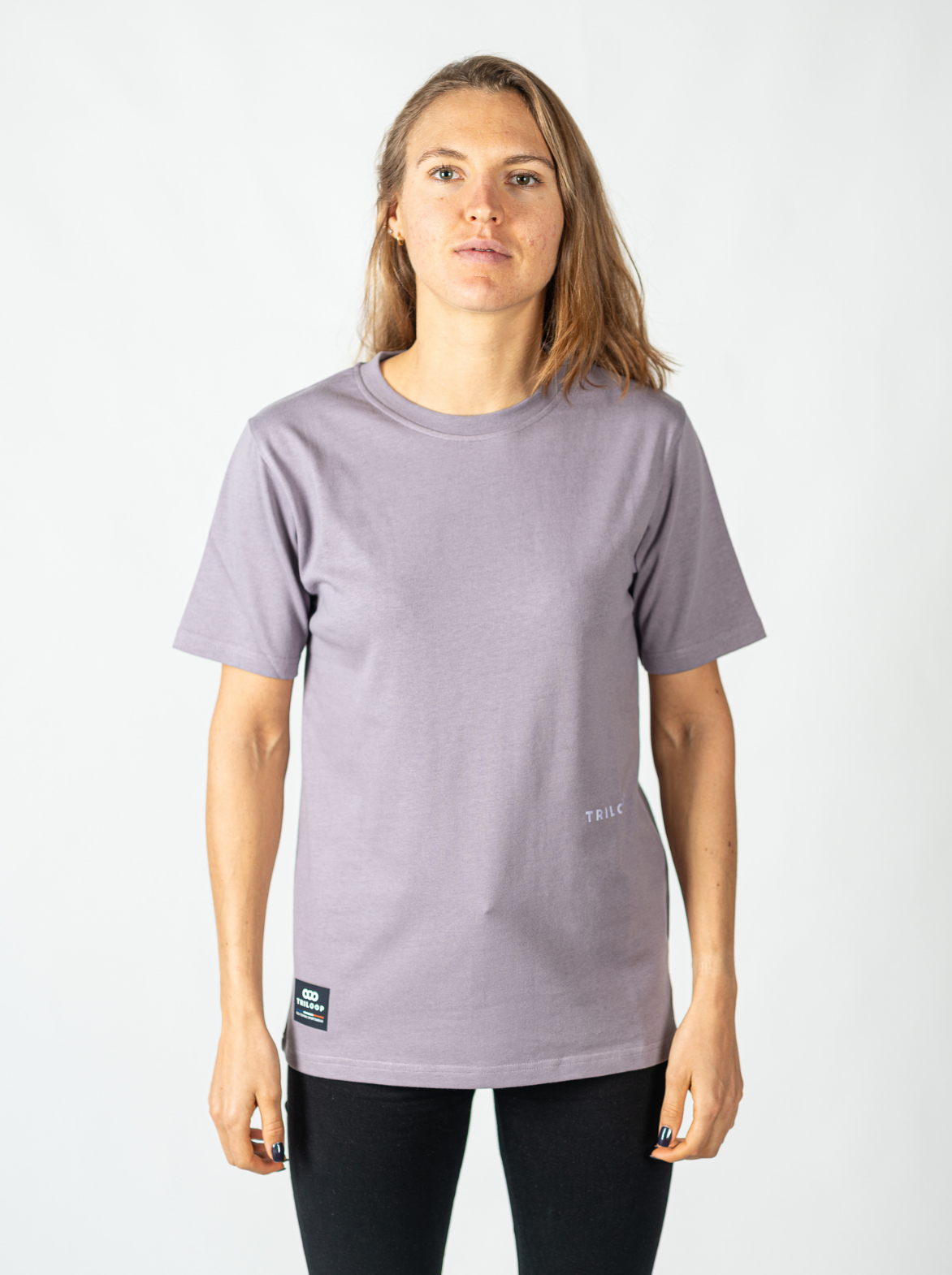 T-shirt coton Looper Unisexe Regular Made in Portugal et Bio - Violet