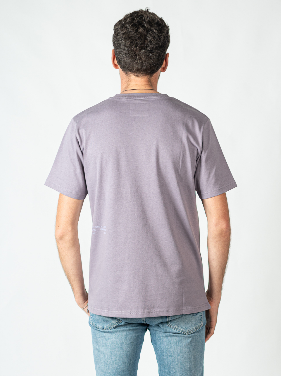 T-shirt coton Looper Unisexe Regular Made in Portugal et Bio - Violet