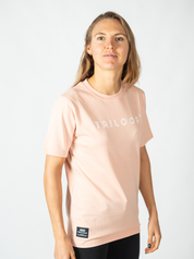 T-shirt coton Crew Looper Unisexe Regular Made in Portugal et Bio - Rose