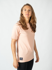 T-shirt coton Looper Unisexe Regular Made in Portugal et Bio - Rose