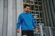 Tee-shirt Manches Longues Coton Bio UNISEXE Made in Portugal - Bleu