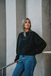 Tee-shirt Manches Longues Coton Bio UNISEXE Made in Portugal - Noir