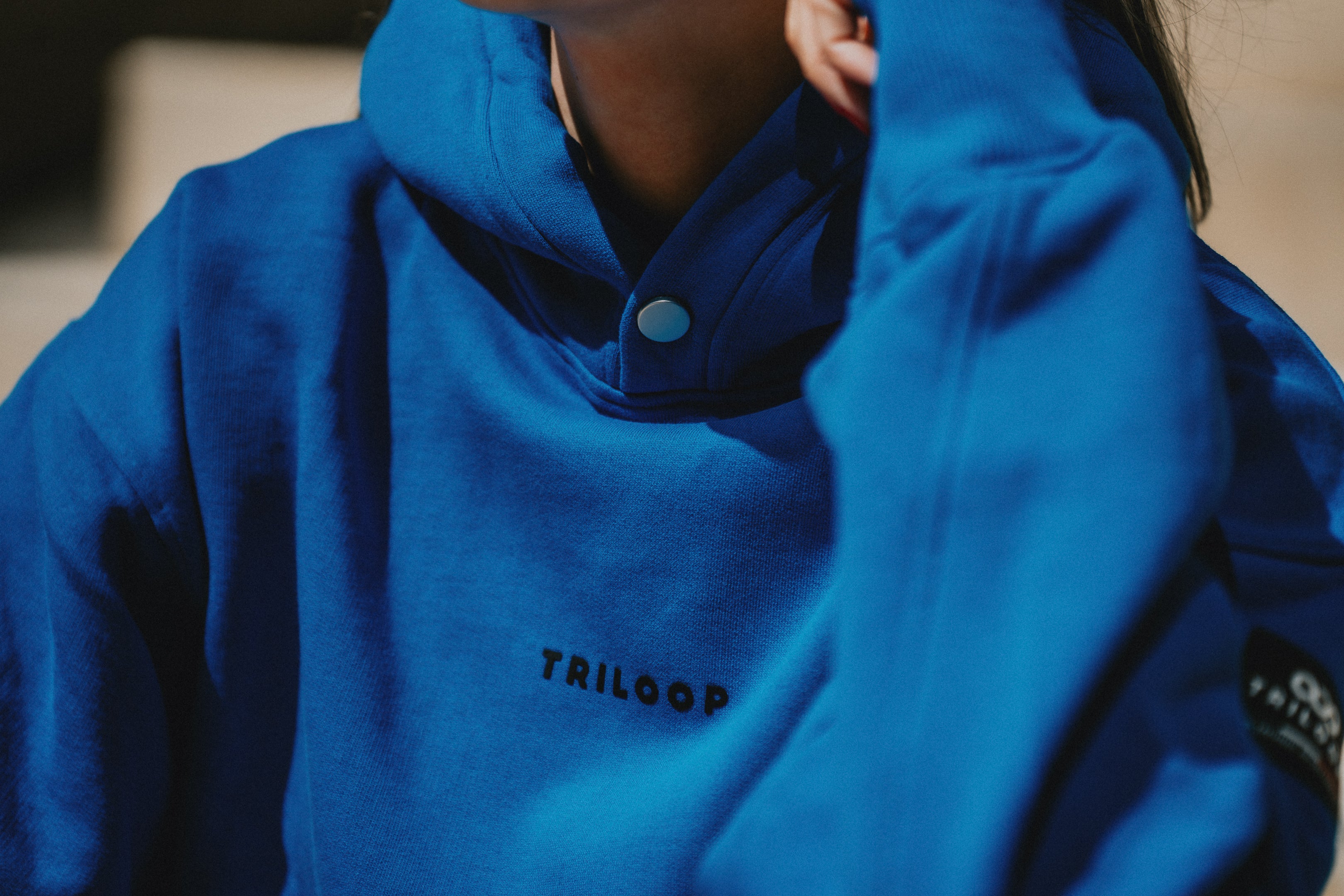 Pull à capuche Coton Bio UNISEXE Made in Portugal - Bleu