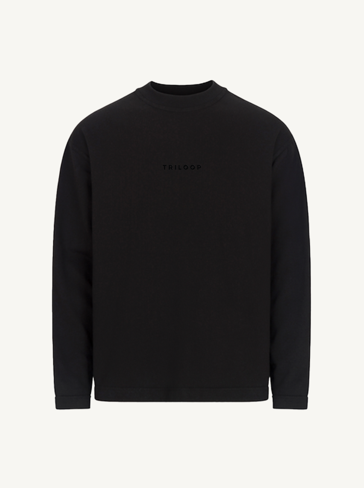 Tee-shirt Manches Longues Coton Bio UNISEXE Made in Portugal - Noir