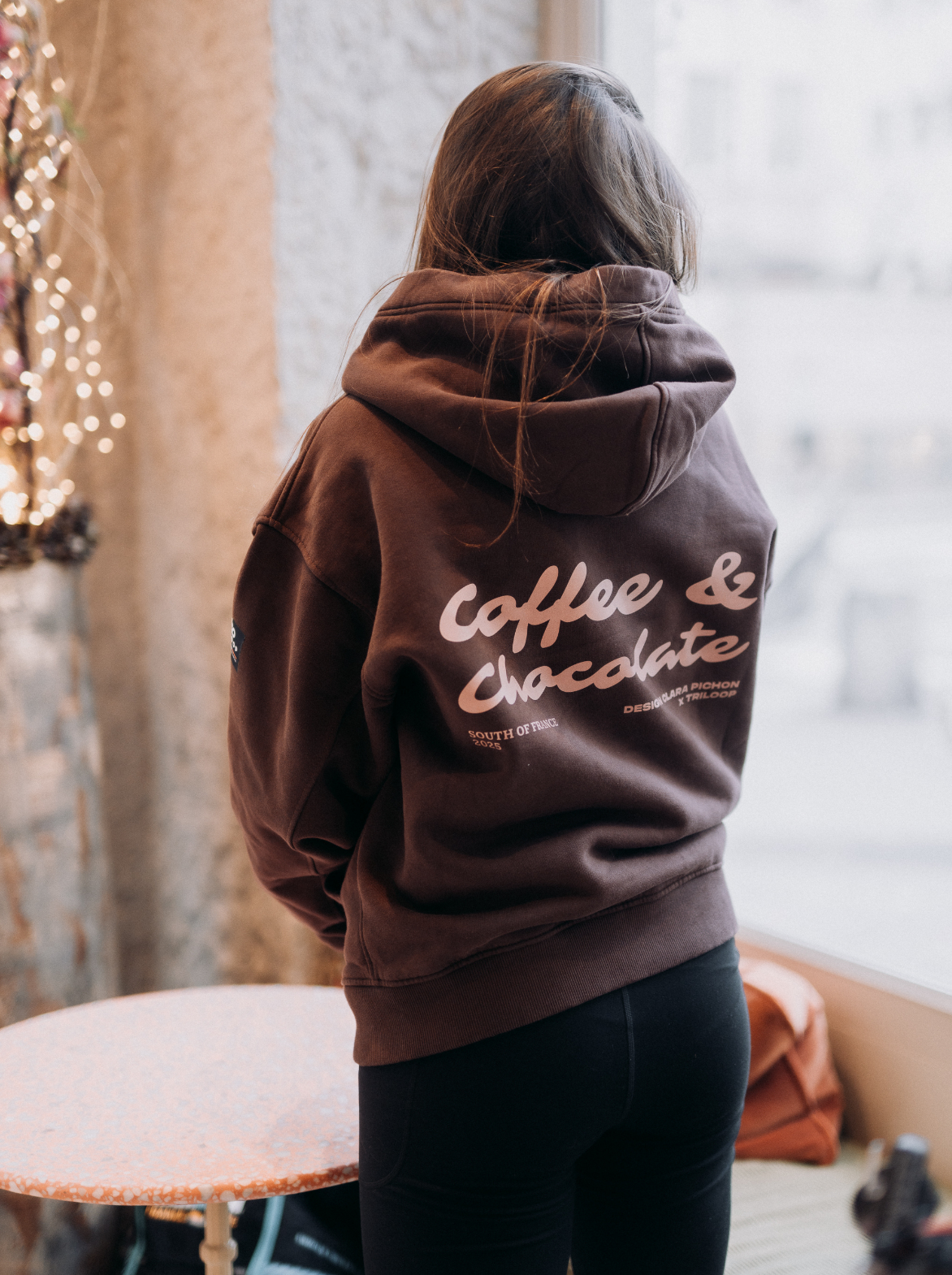 Veste zippée lifestyle UNISEXE Coffee & Chocolate x Clara Pichon Made in Europe Coton Bio