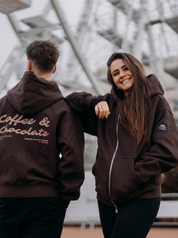 Veste zippée lifestyle UNISEXE Coffee & Chocolate x Clara Pichon Made in Europe Coton Bio