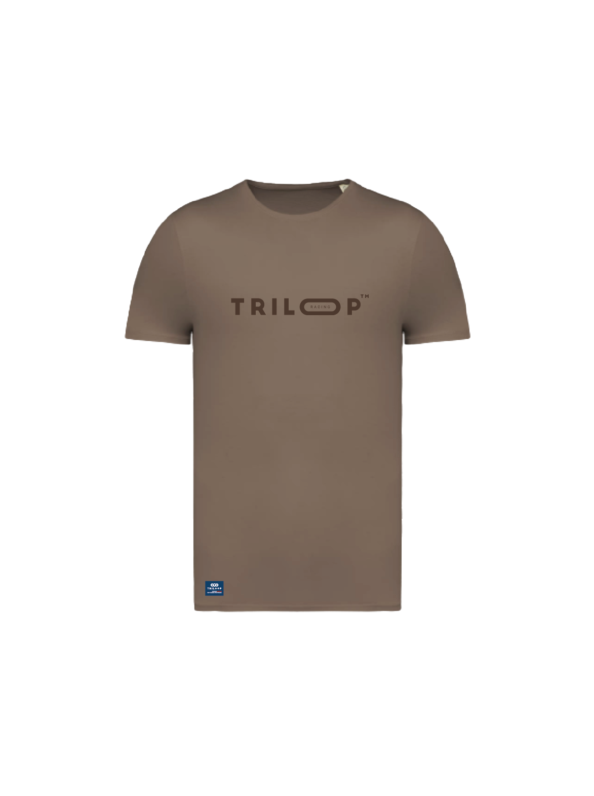 T-shirt Unisexe Openlakes Champagne x Triloop Made in Portugal Coton Bio - Marron