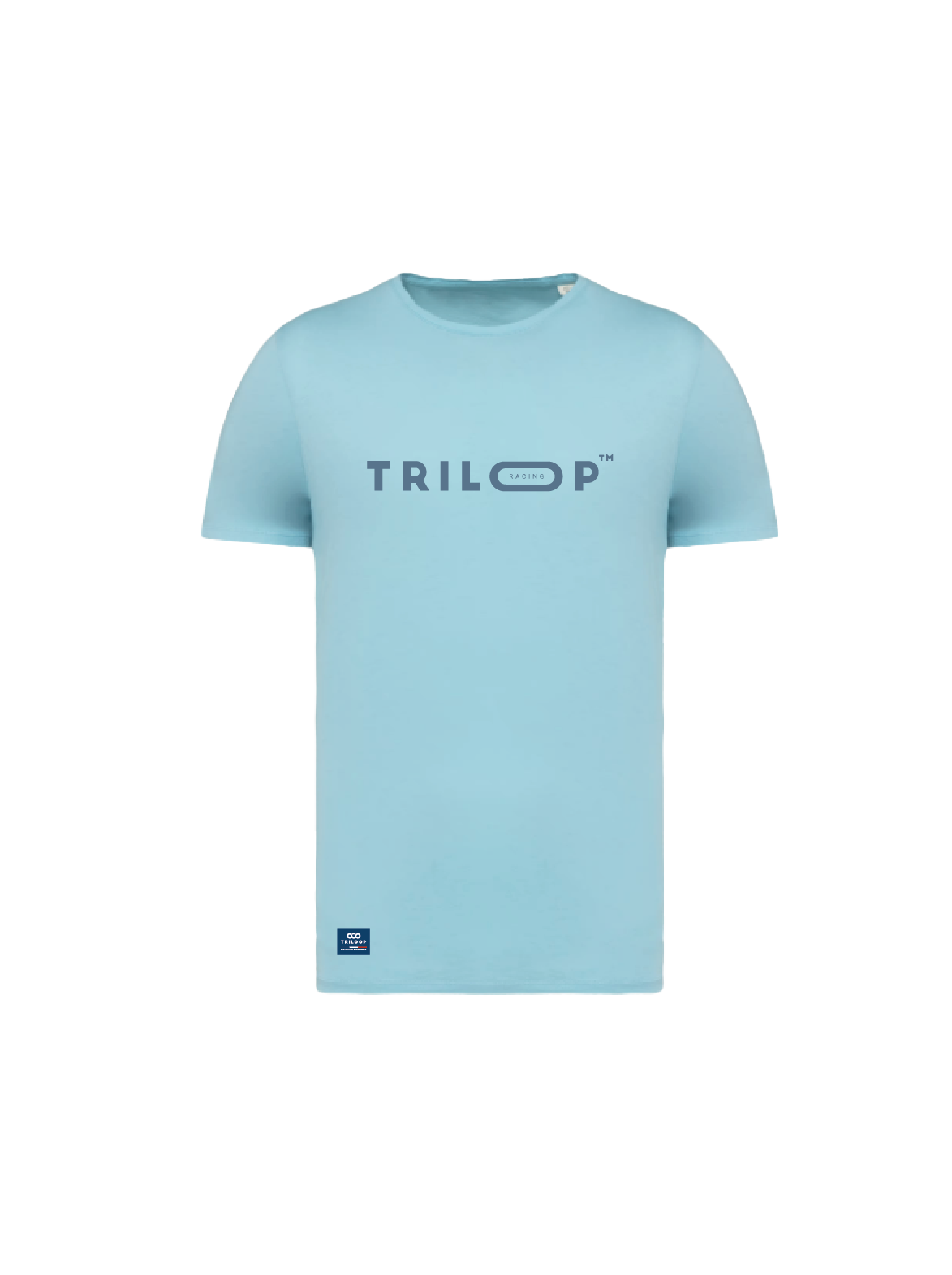 T-shirt Unisexe Openlakes Belgium x Triloop Made in Portugal Coton Bio - Bleu Ciel