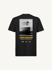 T-shirt Unisexe Towers Marathon La Rochelle x Triloop Made in France Coton Bio - Noir