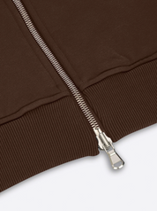 Veste zippée lifestyle UNISEXE Marron Made in Europe Coton Bio
