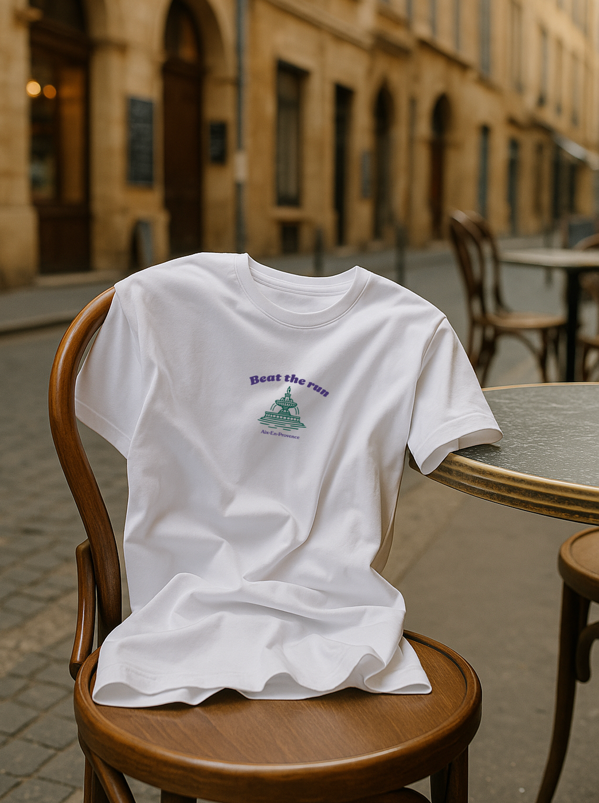T-shirt Unisexe Made in Portugal et Coton Bio Blanc — Aix-En-Provence