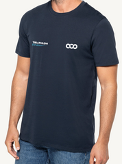 T-shirt Unisexe Triathlon d'Evian x Triloop Made in France Coton Bio - Bleu Marine