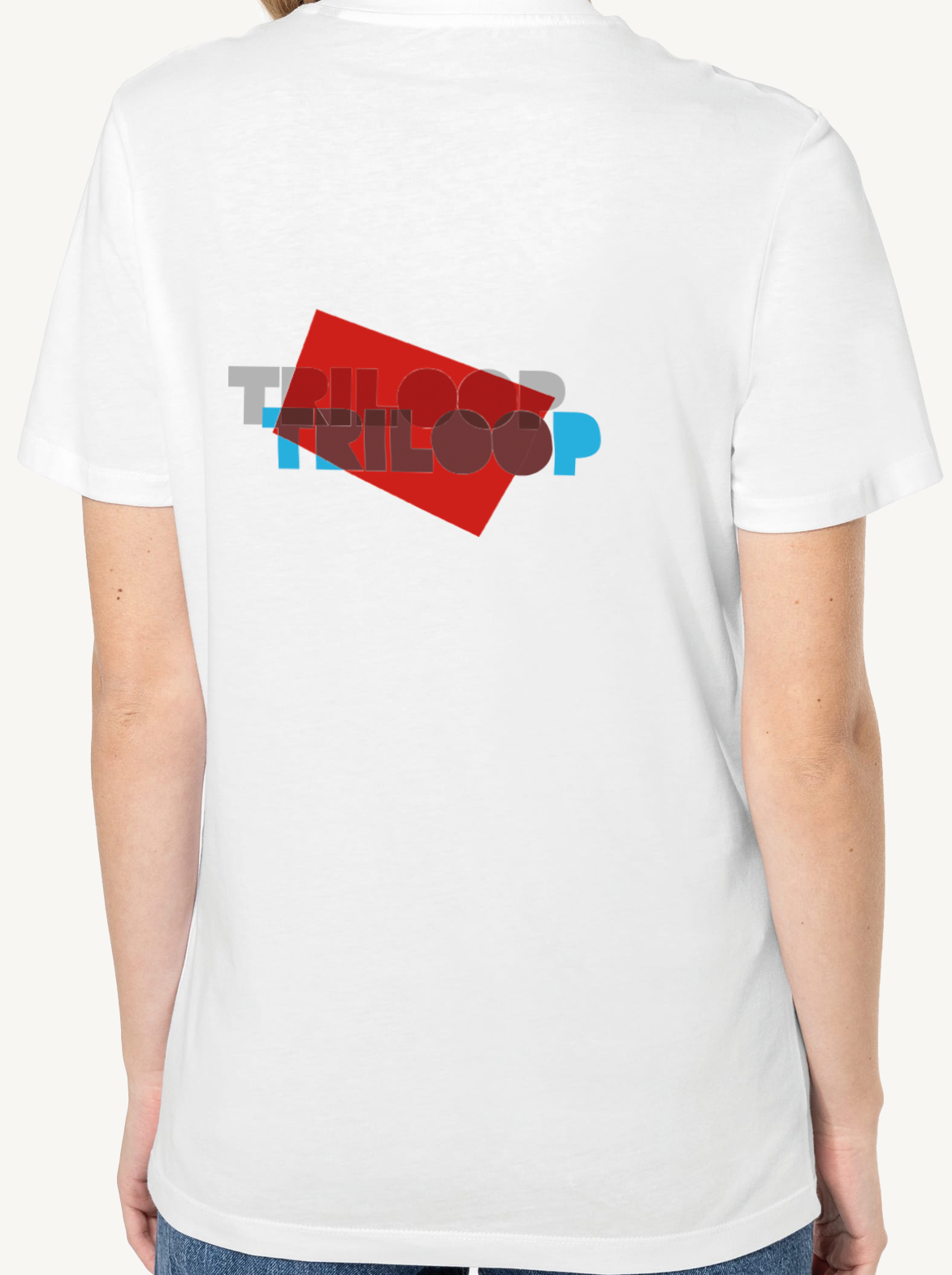 T-shirt Unisexe La Tour Genève Triathlon x Triloop Made in France Coton Bio - Blanc