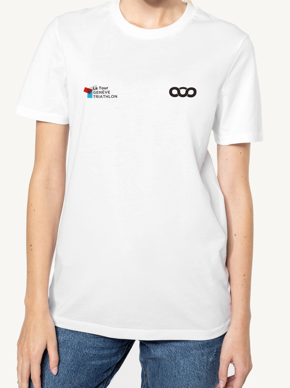 T-shirt Unisexe La Tour Genève Triathlon x Triloop Made in France Coton Bio - Blanc
