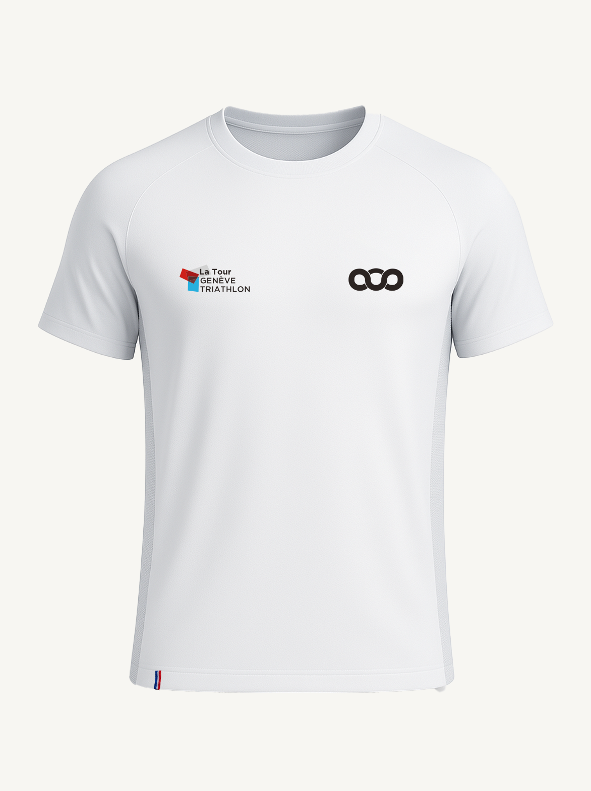 T-shirt Running Unisexe La Tour Genève Triathlon x Triloop Made in Italy - Blanc