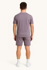 T-shirt coton Crew Looper Unisexe Regular Made in Portugal et Bio - Violet