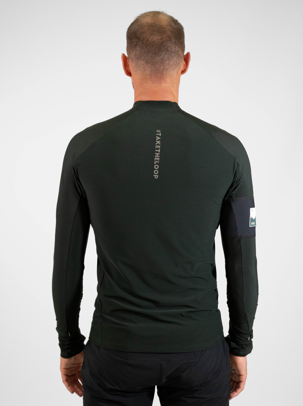 Polaire Zippée Running IMPACT Homme - Vert sapin