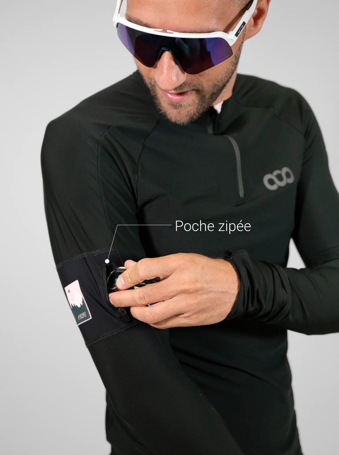 Polaire Zippée Running Homme - Vert sapin - Archive Sales