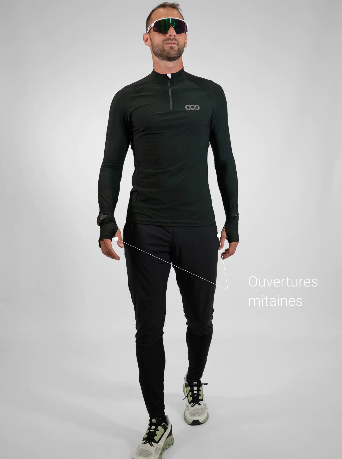 Polaire Zippée Running IMPACT Homme - Vert sapin