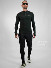 Polaire Zippée Running Homme - Vert sapin