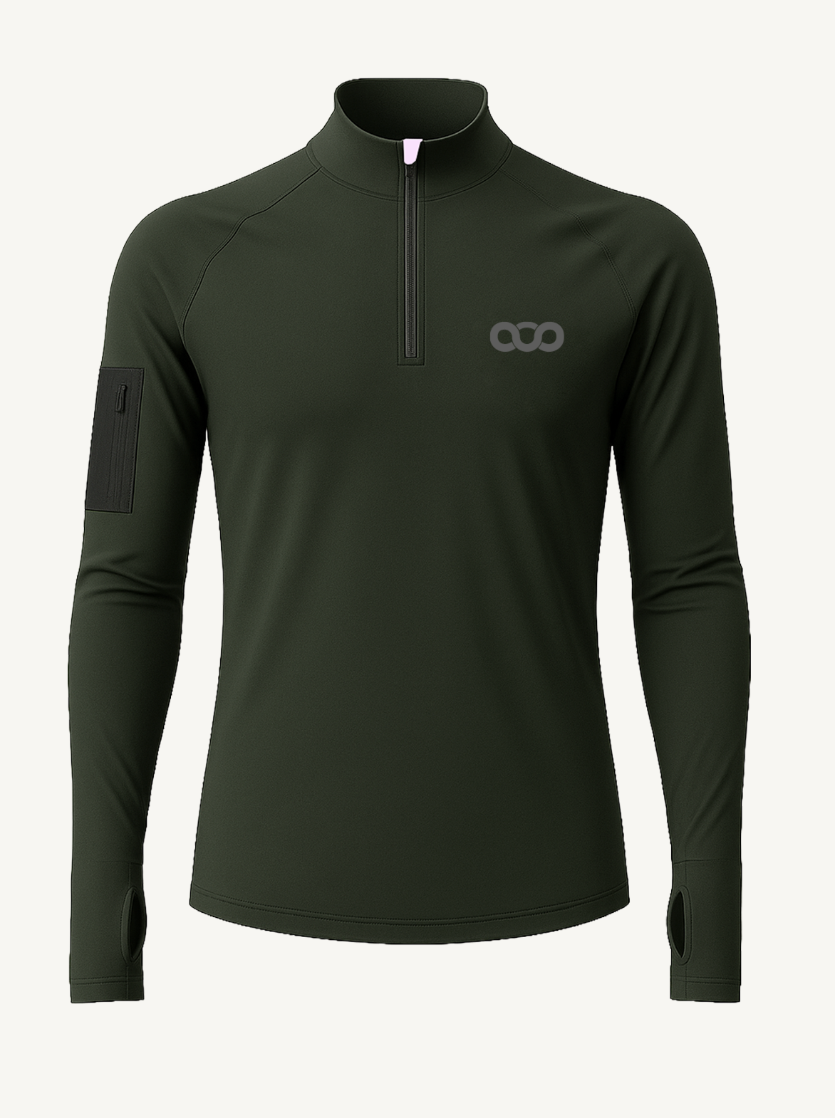 Polaire Zippée Running IMPACT Homme - Vert sapin