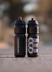 Black biodegradable water bottle