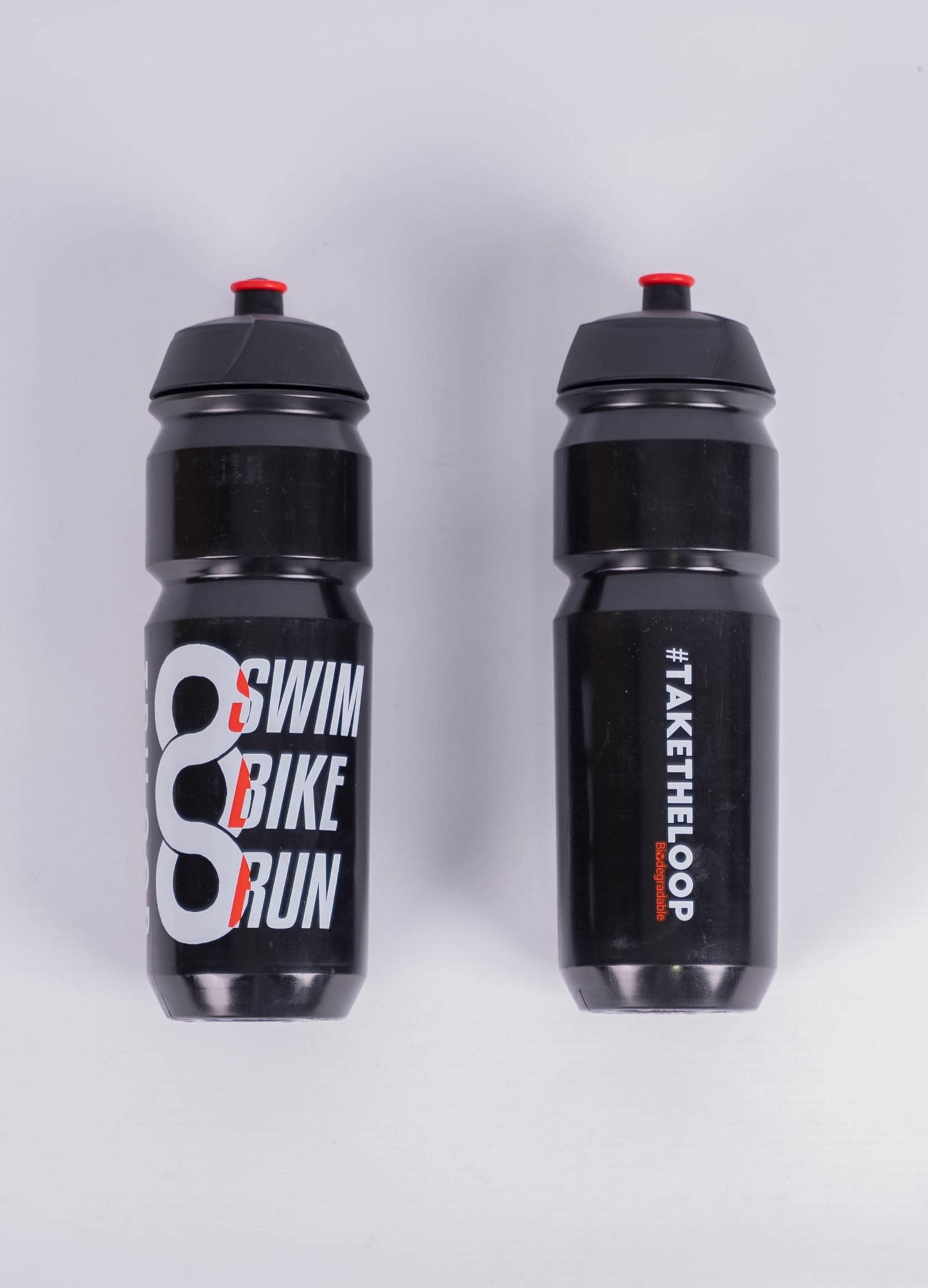Two biodegradable water bottles — Black