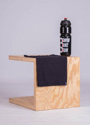 Biodegradable water bottle + Neckwear Made in France and Recycled — Black