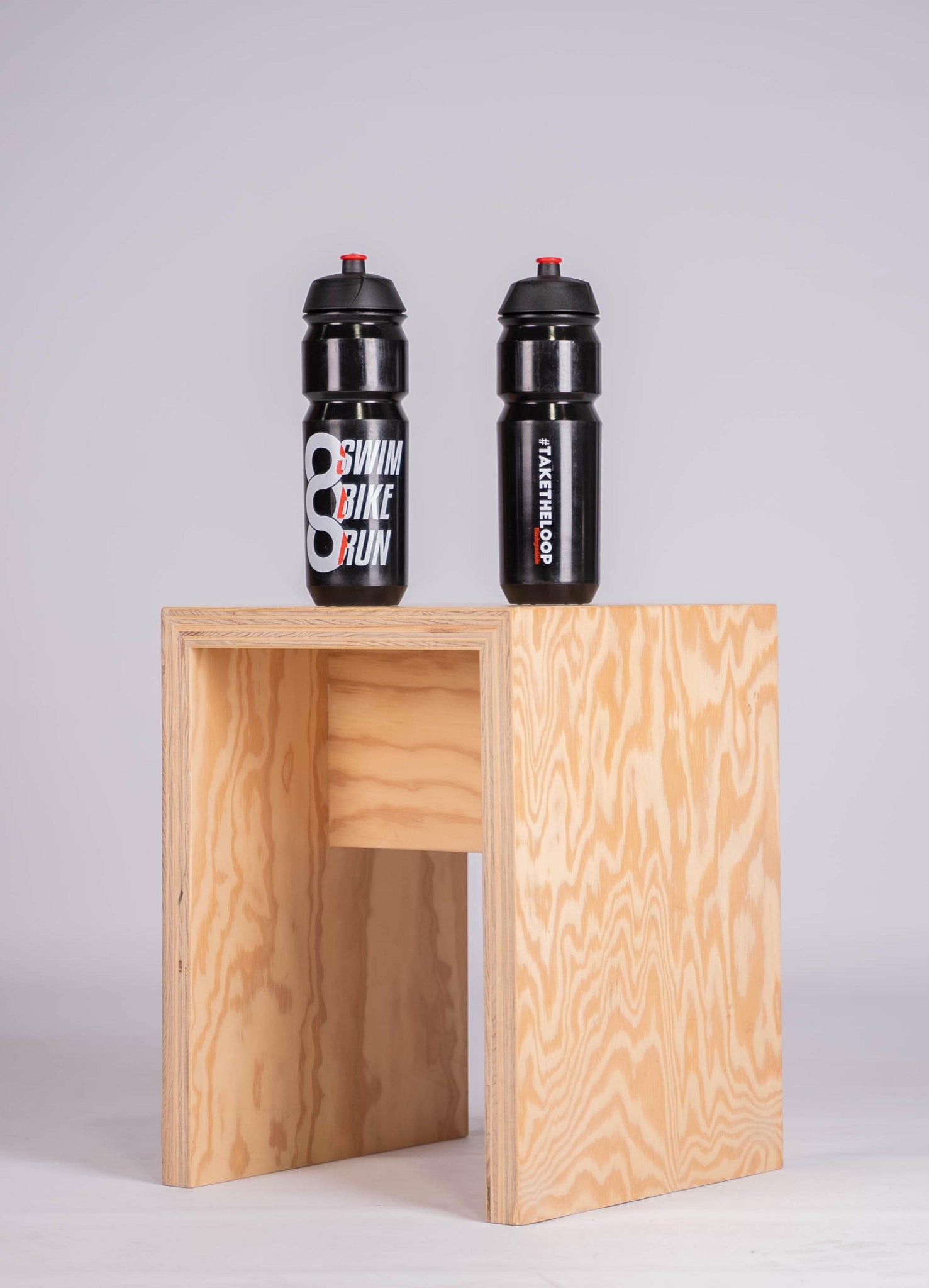 Two biodegradable water bottles — Black