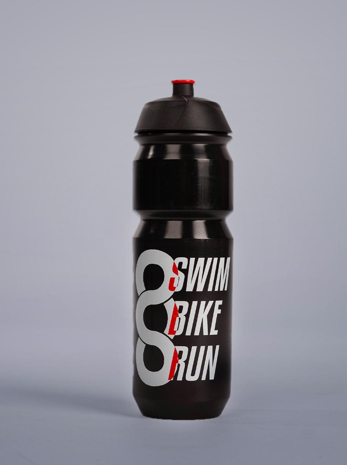 Black biodegradable water bottle