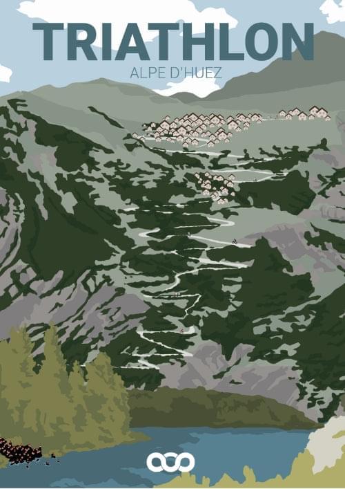 Alpe d'Huez Triathlon Poster